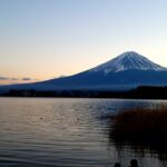 2022年大晦日の夕日の富士山