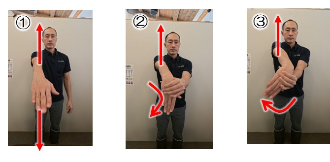 前腕の外側ストレッチ