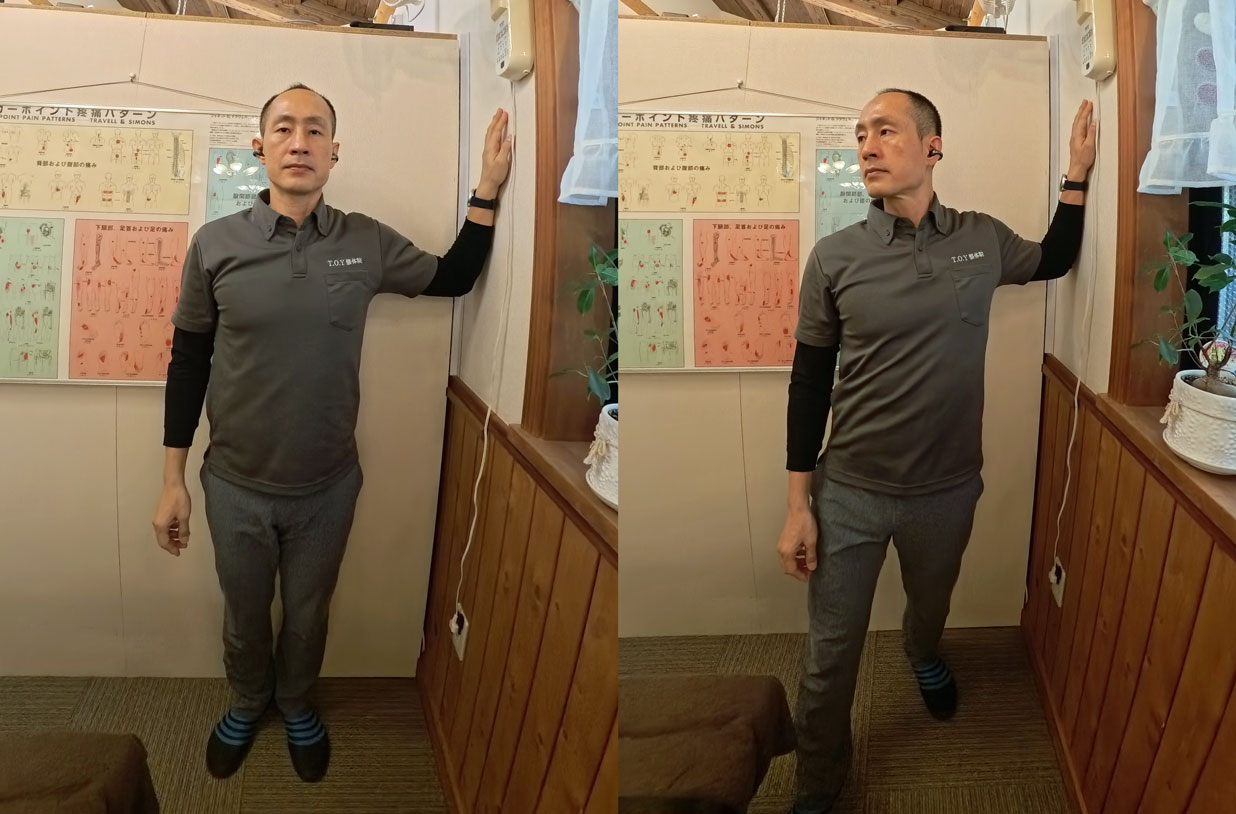 胸を開くストレッチの姿勢